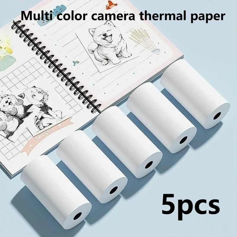 Printer Paper - 5 Rolls Thermal Adhesive Sticker Photo