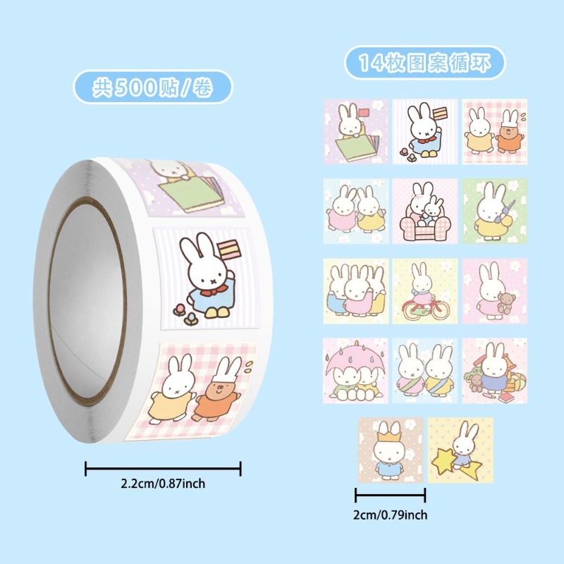 Miffy 500pcs Roll Sticker High - đánh giá và giá Printer Paper